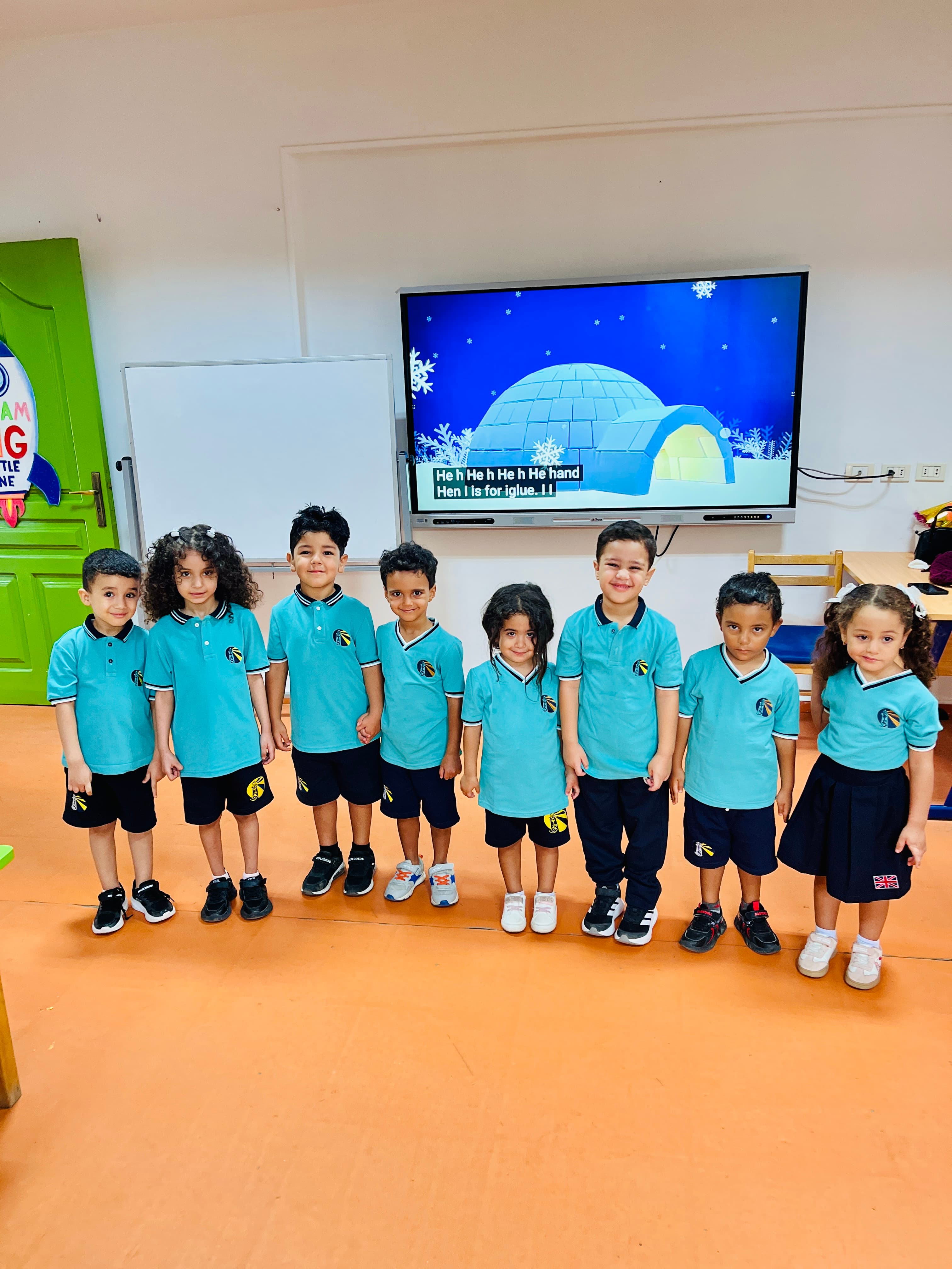 An interactive screen in a MEIS classroom